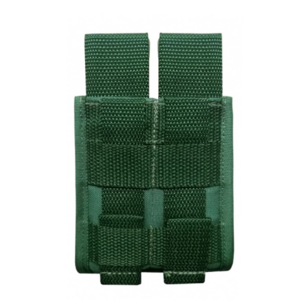 Porta Carregador de Pistola Duplo Modular Verde