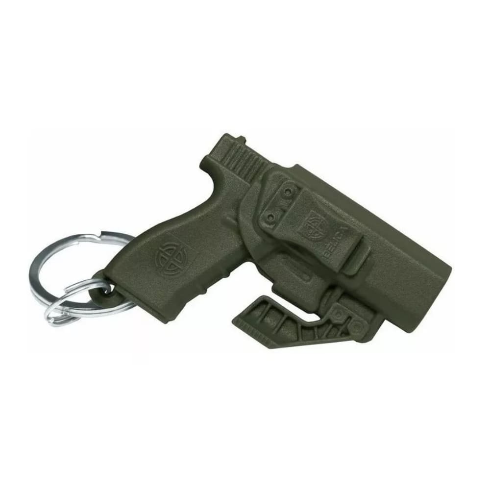 Chaveiro Pt Glock + Coldre Removível Verde - Imagem 2