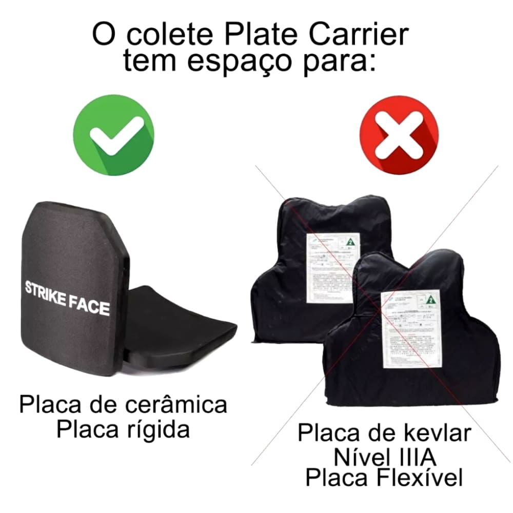 Colete Plate Carrier com 8 Acessórios - Multicam - Imagem 5