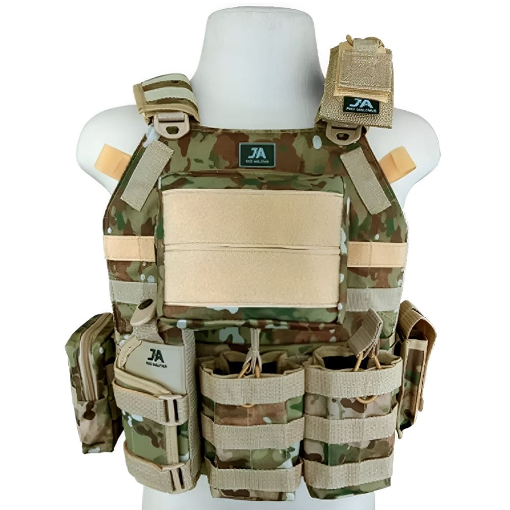 Colete Plate Carrier com 8 Acessórios - Multicam
