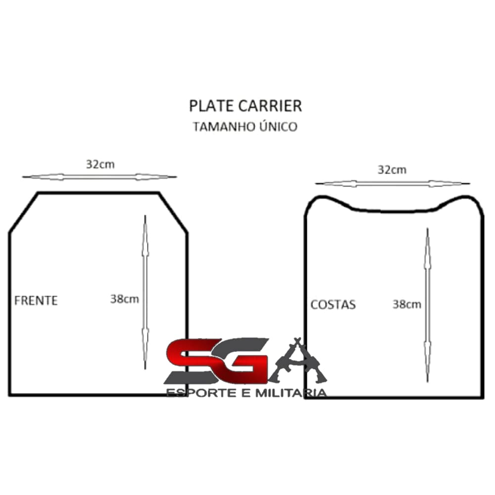 Colete Plate Carrier com 8 Acessórios - Multicam - Imagem 6