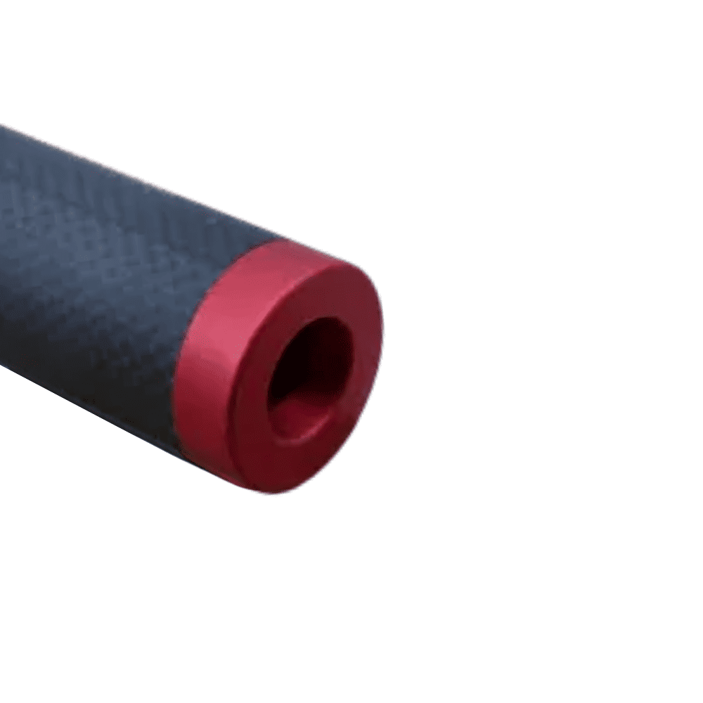 Supressor 100 x 28 - Ponta Tipo 1, Carbono Fosco, Rosca M4 Ares (Esquerda)