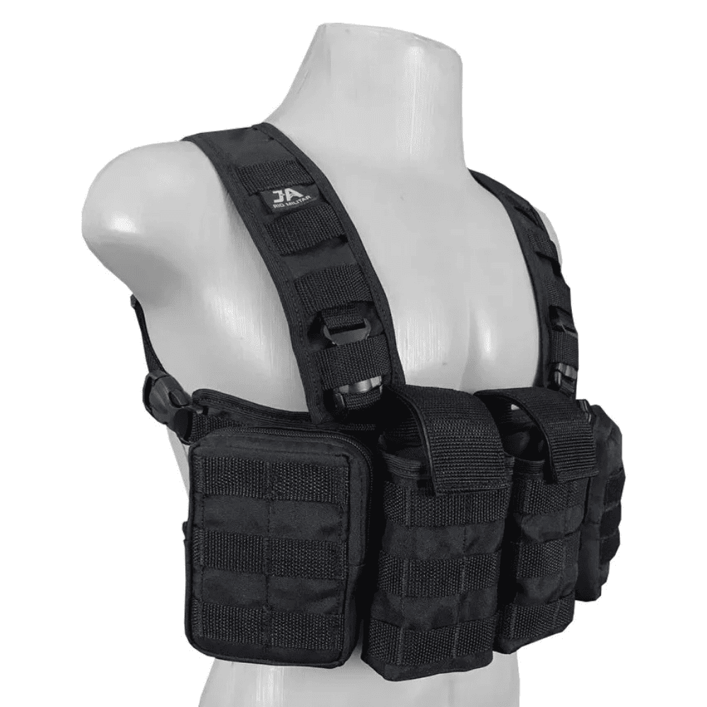 Chest Rig + 4 Acessórios Preto - Imagem 2