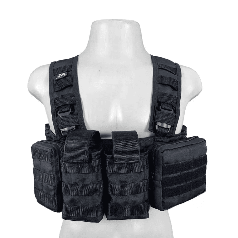 Chest Rig + 4 Acessórios Preto