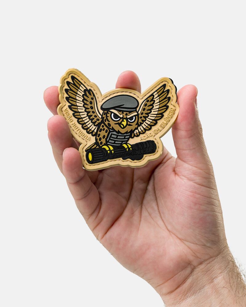 PATCH INVICTUS COLEÇÃO INSTINTO ALPHA CORUJA-BURAQUEIRA COYOTE - Imagem 3