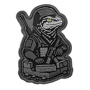 PATCH INVICTUS COLEÇÃO INSTINTO ALPHA LAGARTO TEIÚ CHUMBO - Imagem 4